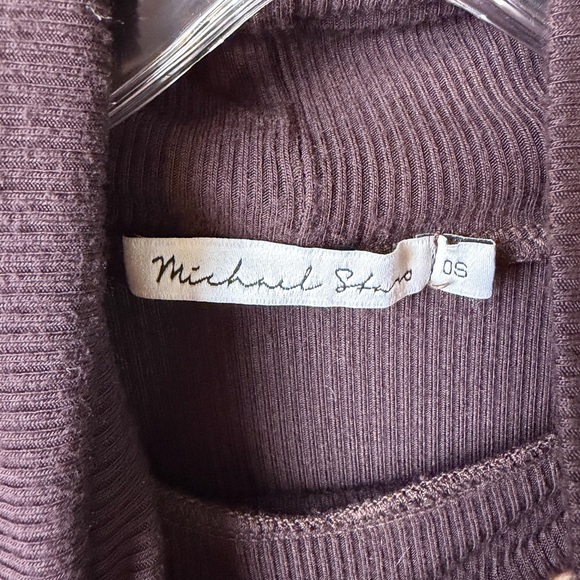 Michael Stars Women’s 2X1 Ribbed One Size Turtleneck - Picture 3 of 7